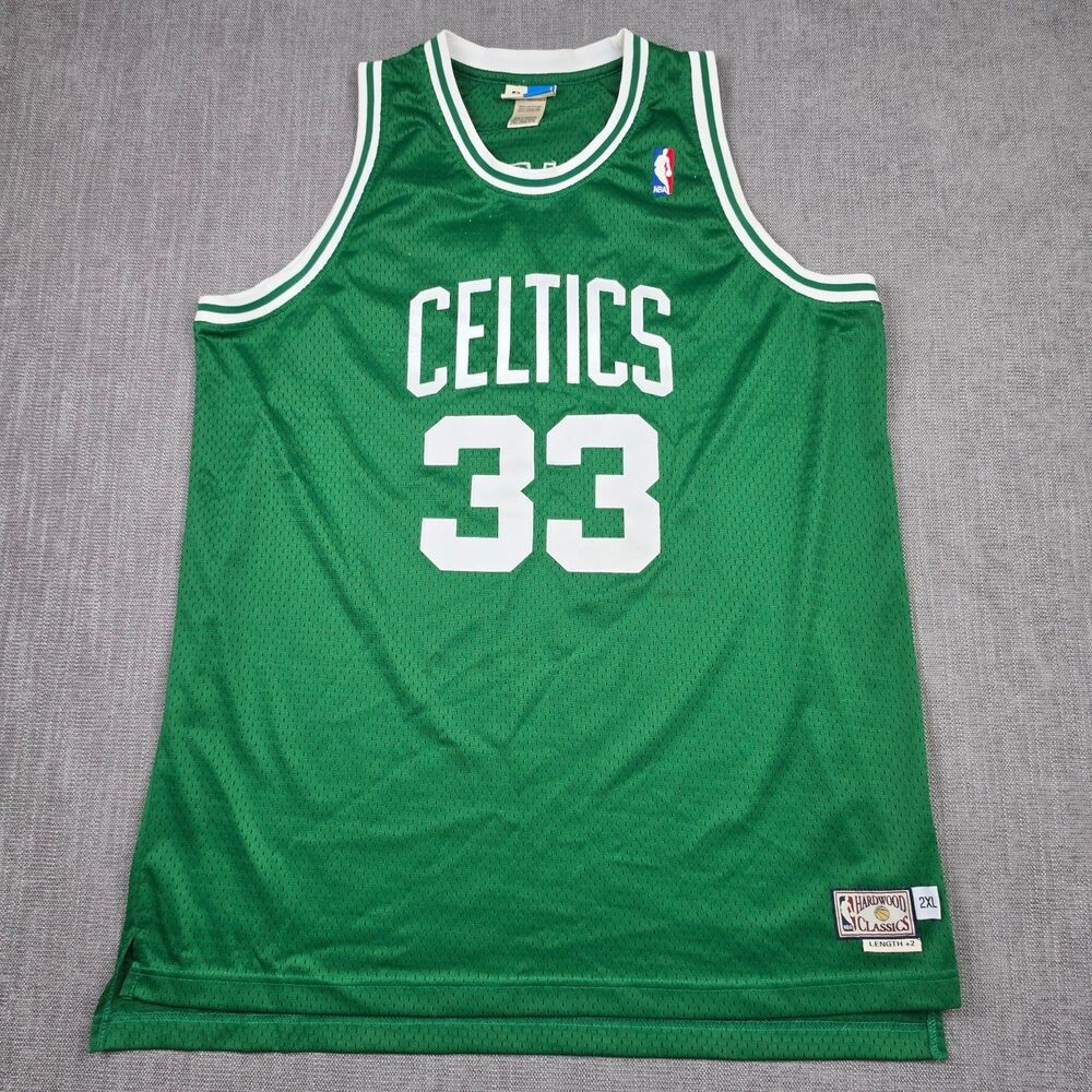 Adidas Hardwood Classics Boston Celtics Larry Bird 33 Jersey Mens 2XL Green NBA